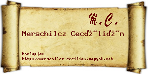 Merschilcz Cecílián névjegykártya